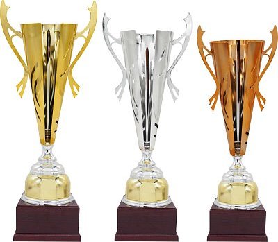Sportovní luxusní celokovový pohár PL557 (PL557_03-bronz)