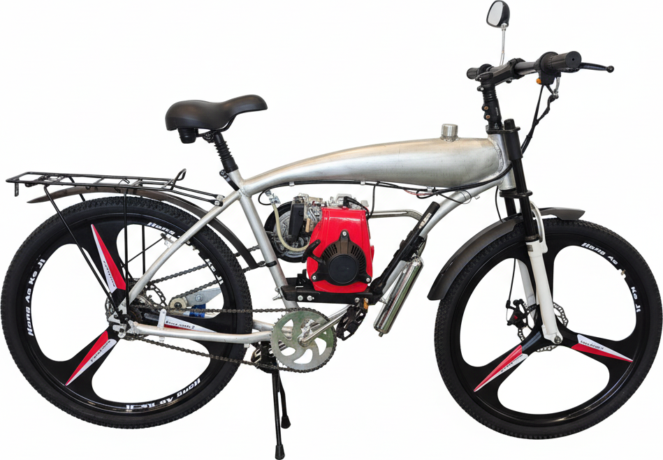 Benzínové motokolo 50cc 4T - odstředivá spojka a řemenový pohon, celohliníkový robustní rám