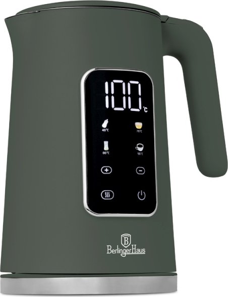 BERLINGERHAUS Rychlovarná konvice s regulací teploty digitální 1,7 l Matte Green Collection BH-9746