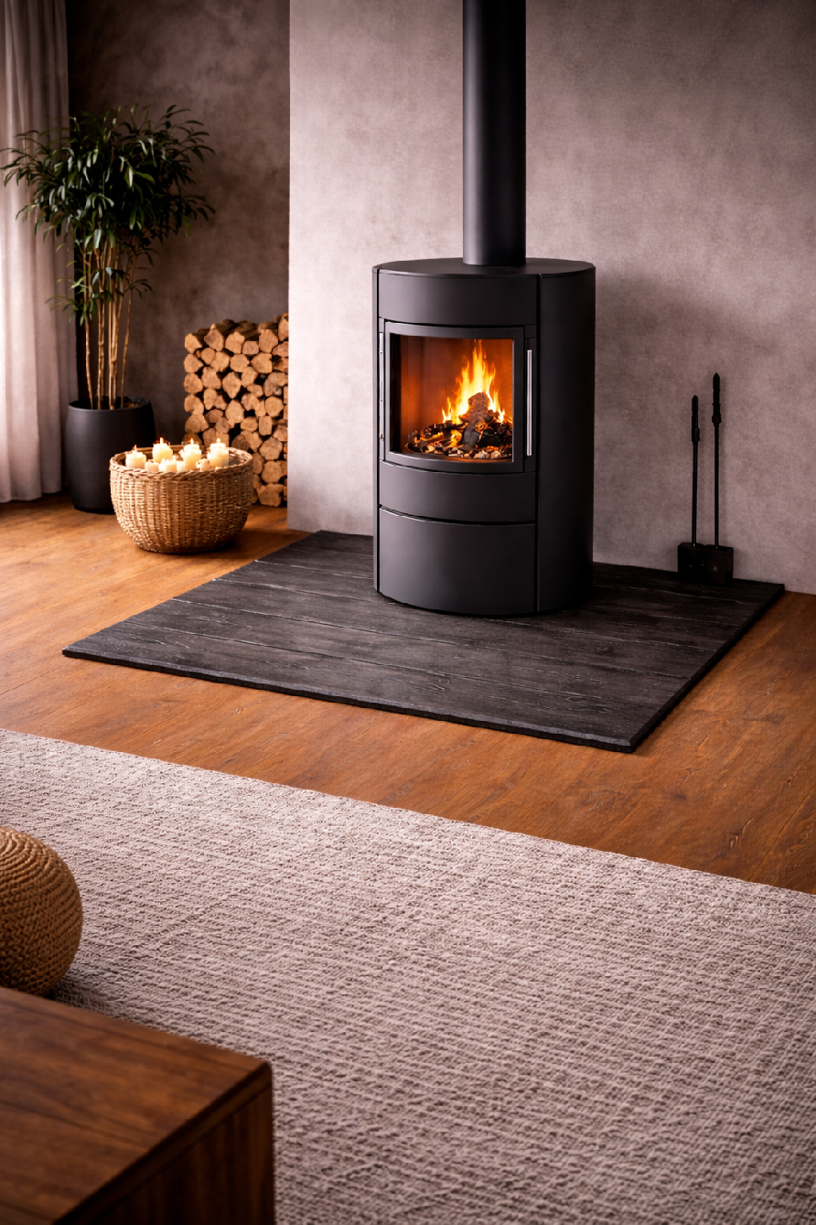 Komíny CZ Deska pod krbová kamna FREE-DOME WOOD 1000x1000x10 mm
