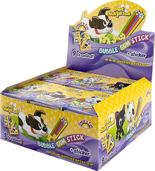 PET SURPRISE - žvýkačky v krabičce 28g