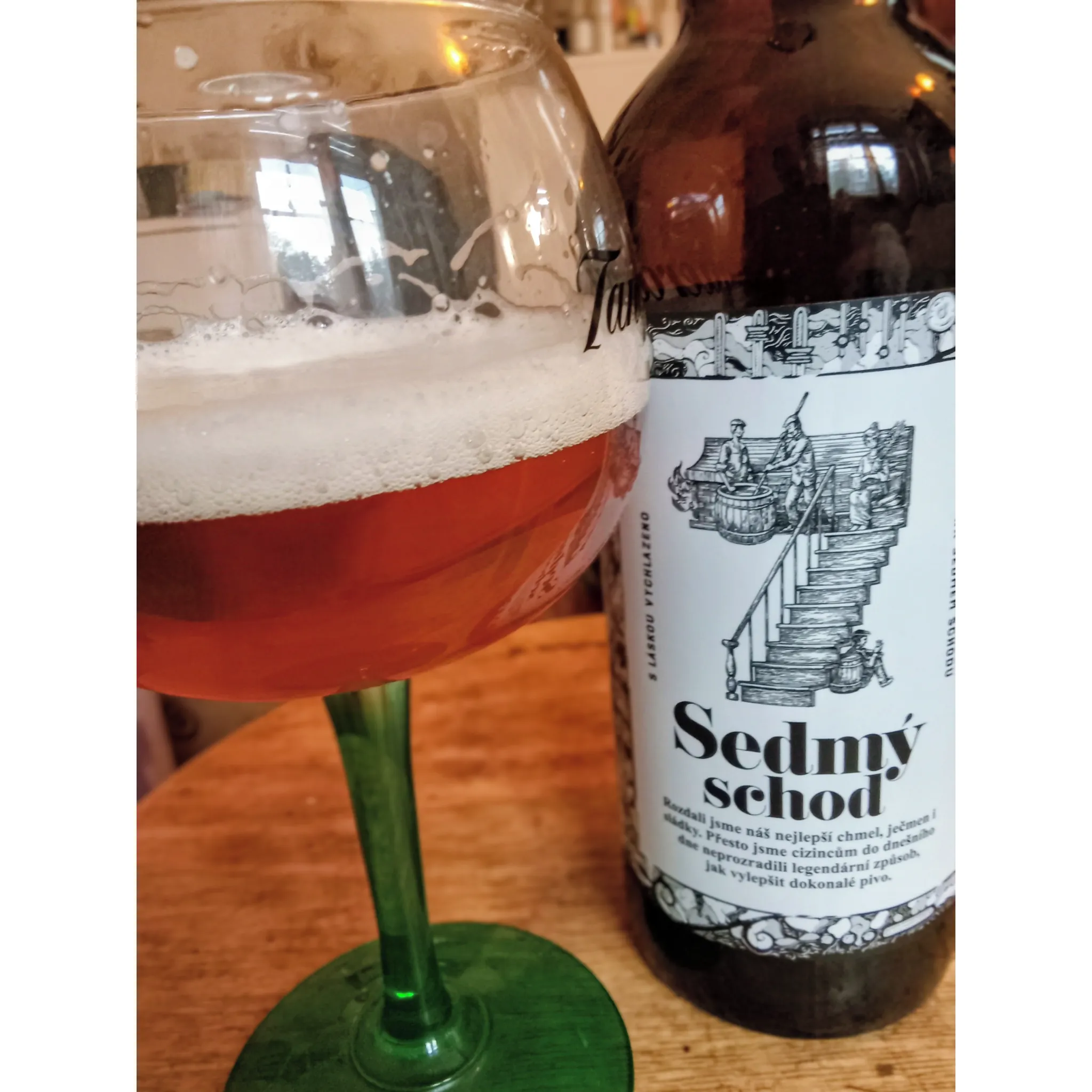 Fotografie 2 - Pivo Žatecký Pivovar Sedmý Schod 12,5° 0,75 l sklo