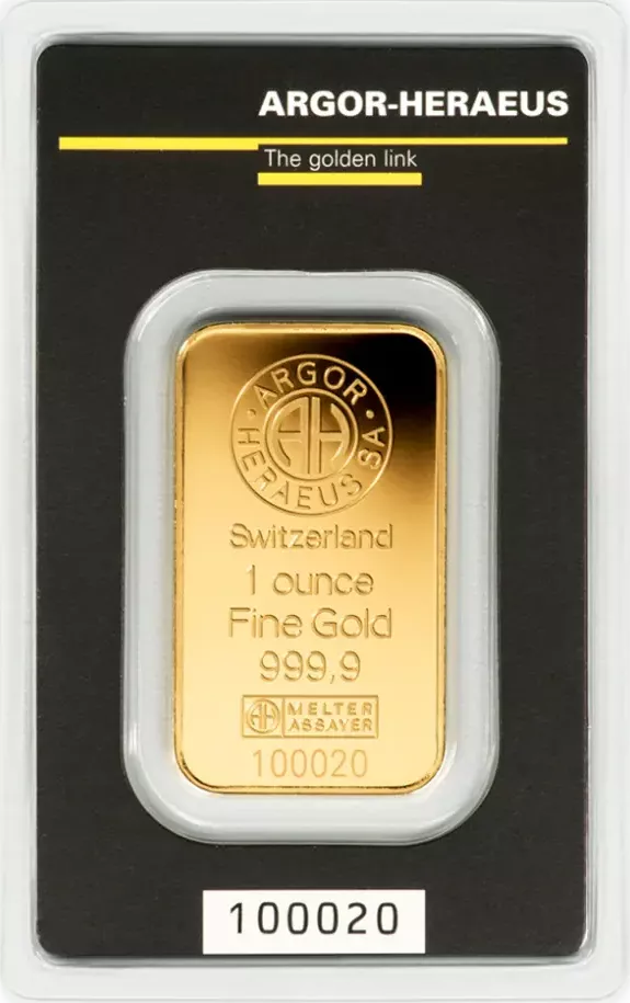 1 Oz investiční zlatý slitek | Argor-Heraeus
