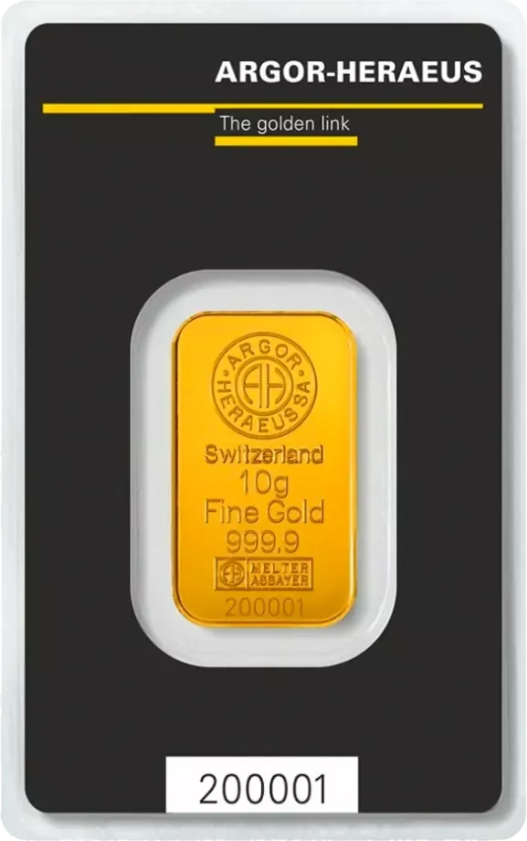 10 g investiční zlatý slitek | Argor Heraeus
