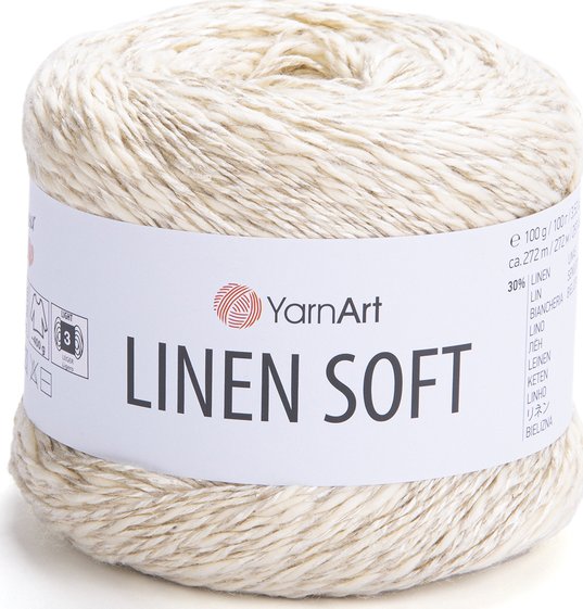 Yarn Art příze Linen Soft 7302 krémová