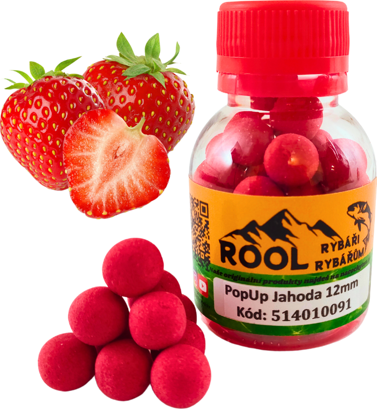 ROOL Jahodové Pop-Up 12mm plovoucí boilies