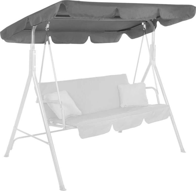 Stříška pro zahradní houpačky 220x115 cm cm SPRINGOS GS0003R šedá