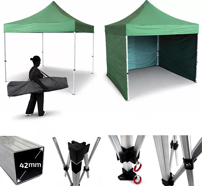 Nůžkový párty stan RedX® LITE 3x3 m (Kvalitní, extrémně lehký a cenově dostupný párty stan 3x3 m pro domácí a hobby použití)