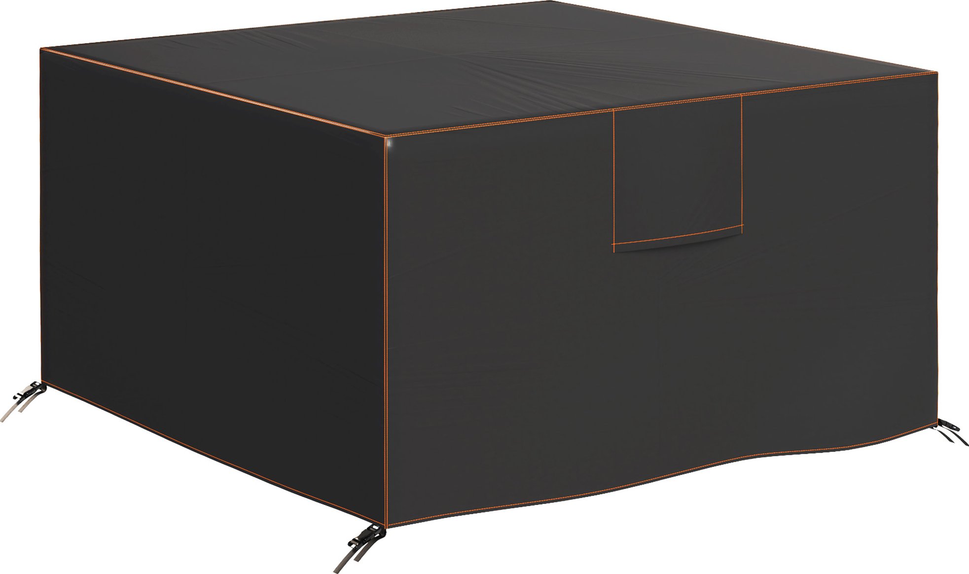 Ochranný kryt na zahradní nábytek Zimní nepromokavý kryt Anti-UV plachta 420D Oxford tkanina 125x125x74cm černá