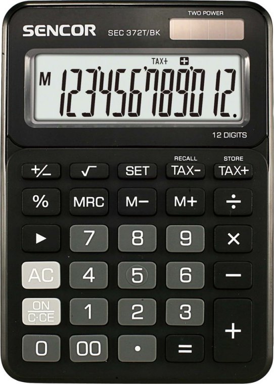 Kalkulačka Sencor - černá - SEC 372T/BK
