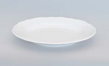 Talíř porcelán bílý mělký 21 cm Český porcelán Dubí