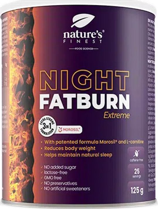 Nature's Finest Night Fatburn Extreme – noční spalovač tuků v prášku 125 g