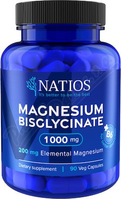 NATIOS Magnesium Bisglycinate 1000mg +B6 cps.90