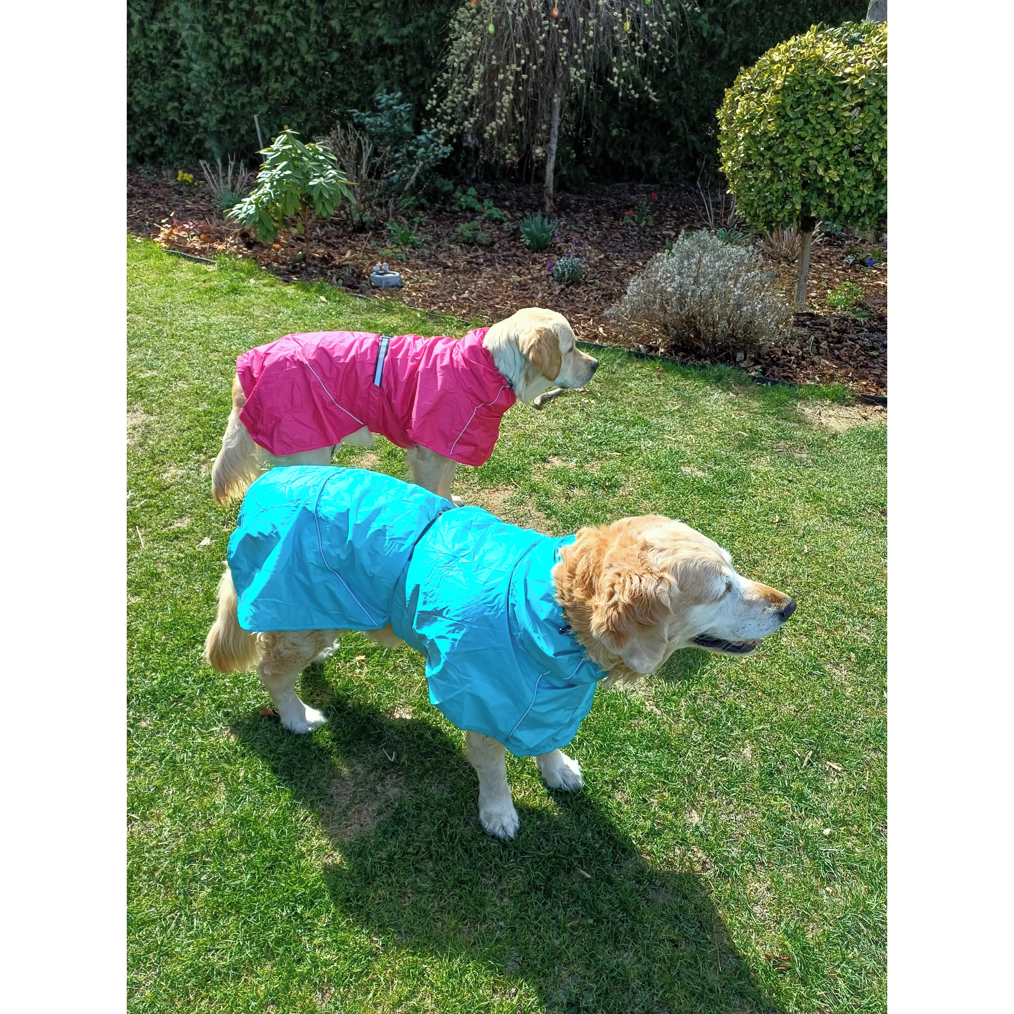 Fotografie 5 - Obleček pro psa Rukka Hase Rain modrá 40 cm