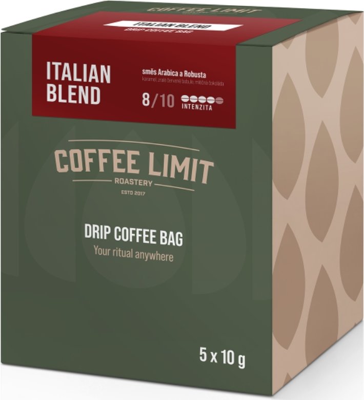 Coffee Limit Italiant Blend Drip Bag 5x 10 g od 79 Kč - Zbozi.cz