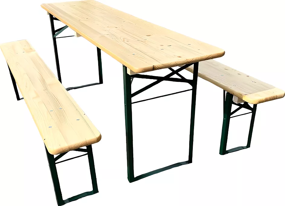 Pivní set PREMIUM 220x50cm – masiv borovice - stůl + lavice