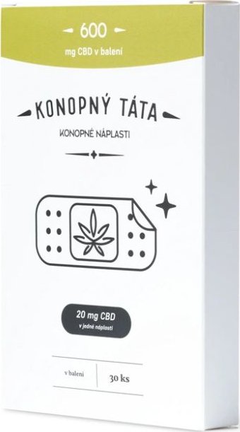 CBD náplasti 600 mg Konopný Táta 30 ks