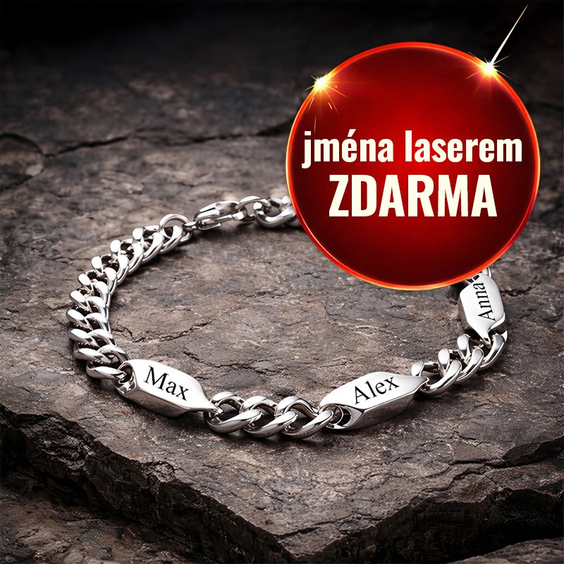 Pánský náramek z chirurgické oceli Ragnar stříbrný