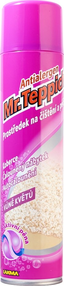 Sidolux Mr.TEPPICH ANTIALERGEN prostředek na čištění čalounění "SUCHÁ PĚNA" s vůní KVĚT 600ml 5902986223112