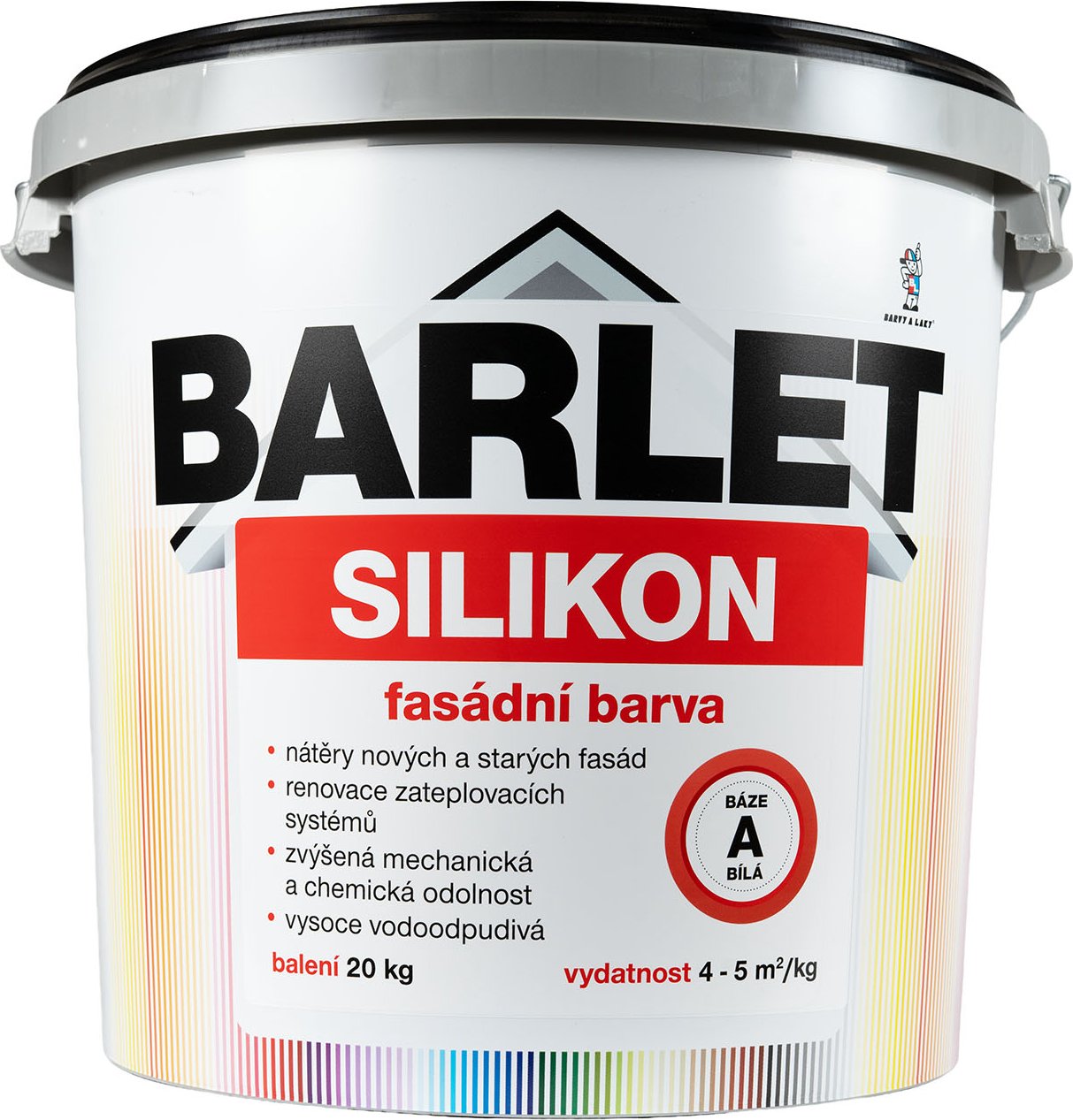 Barvy a laky Teluria s.r.o. Fasádní barva Barlet Silikon/A bílá 20kg
