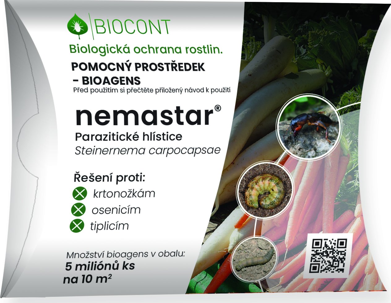 Biocont Nemastar: hlístice Steinernema Carpocapsae proti krtonožkám (5mil.)