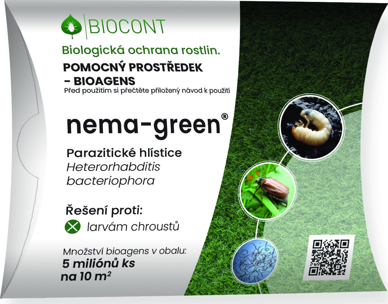 Biocont Nemagreen - hlístice proti chroustům (5 mil.) Parazitické hlístice na 10m2