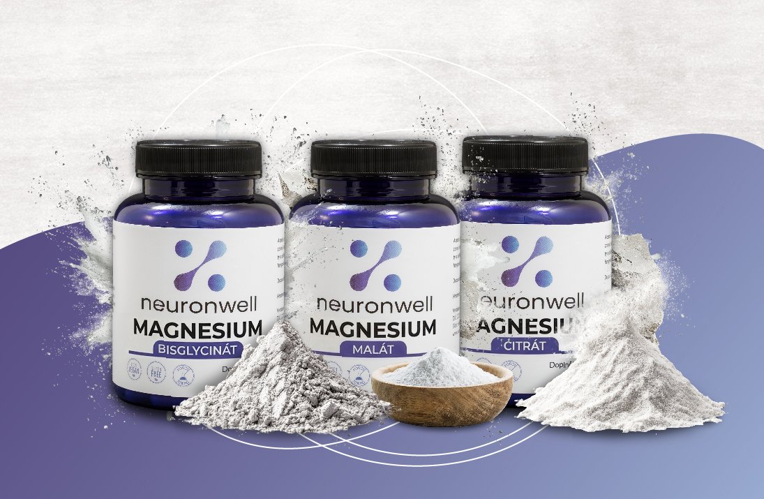 Neuronwell Magnesium Komplex – 3 formy hořčíku (Malát, Citrát, Bisglycinát) Kusy: 100 ks