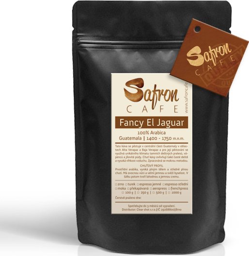 Guatemala Fancy El Jaguar SafronCafé Velikost Balení: 1000g