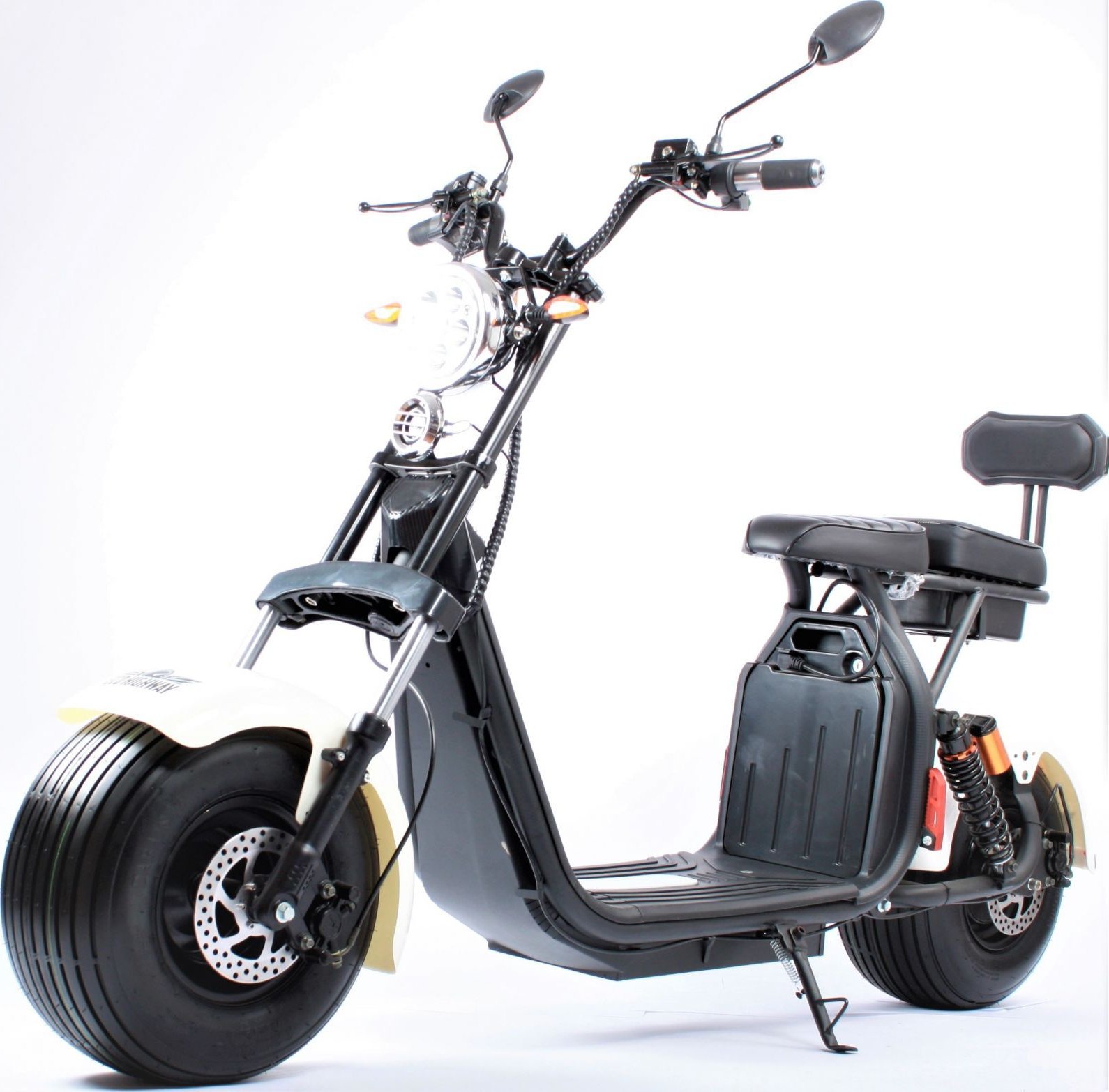 OLTO ECO HIGHWAY Elektrokoloběžka 2000W 20Ah BLACK LINE se zpátečkou bílá