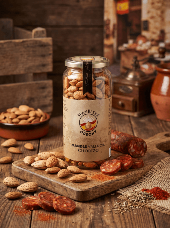 Golden Leaf Mandle z Valencie s příchutí Chorizo 440g