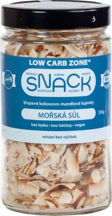Low Carb Zone CZ Kokosovo - mandlové lupínky Mořská sůl 200g