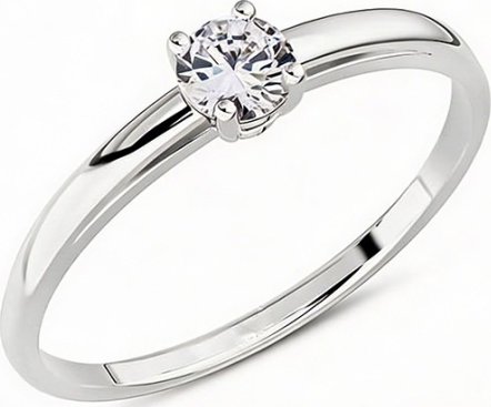 Luxur, Zásnubní prsten Stellis v bílém zlatě se zirkonem, vel. 54, prům. 17.2 mm, 585-18-1-2396.1B00.0.54.001
