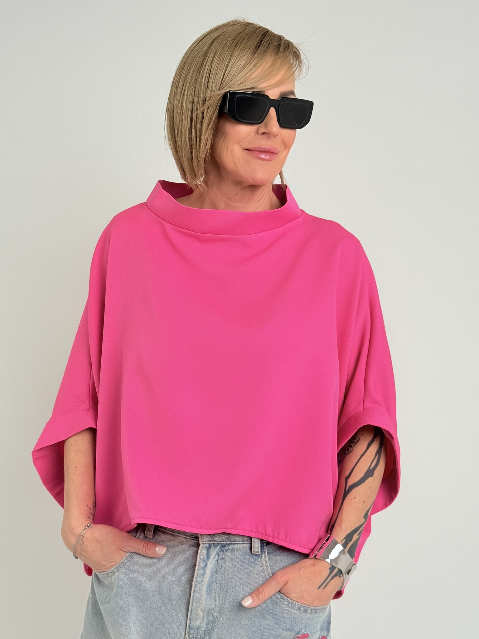 Miss City Official Růžová tunika KIMONO Růžová, UNI S-XL