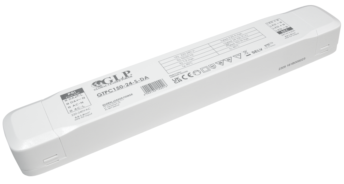 Napěťový zdroj 150W 24V SLIM DALI-2 + PUSH