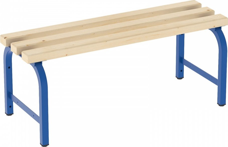 Novatronic SCHOLA Šatní lavička WOOD Barva kovové podnože: RAL 6018 - Zelenožlutá, Šířka: 100 cm