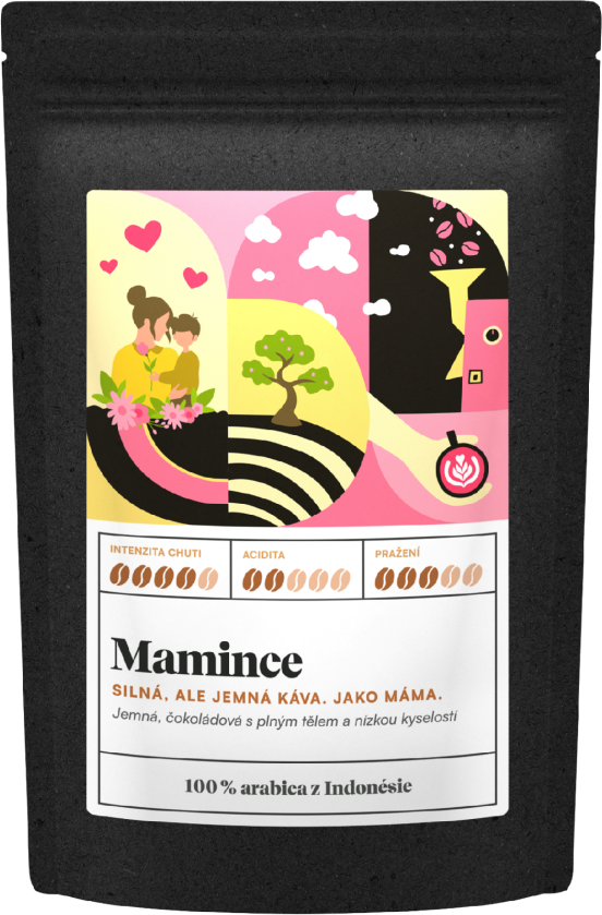 Kafčo-čajda Mamince ❤️ - Káva ke dni matek 2 Velikost balení: 1000 g, Způsob mletí: Turek (jemná)