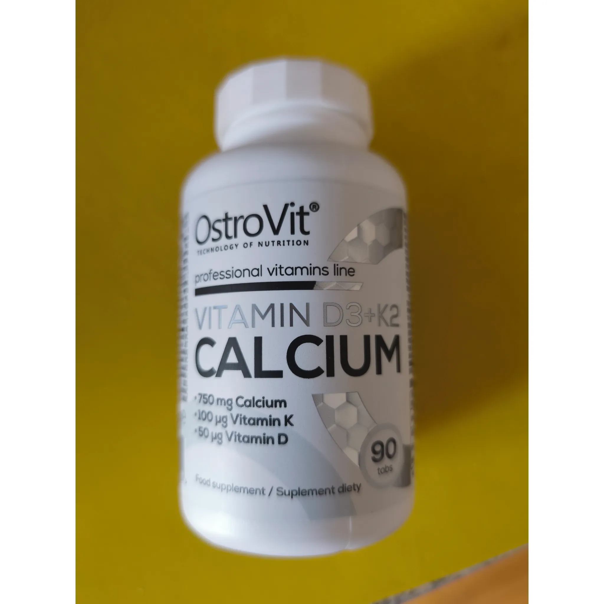 Fotografie 2 -  OstroVit Vitamin D3 + K2 + Calcium 90 tbl.