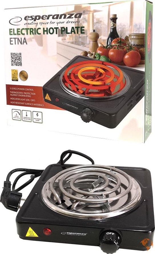 Elektrický žhavič na uhlíky do vodní dýmky ETNA Esperanza 1000W