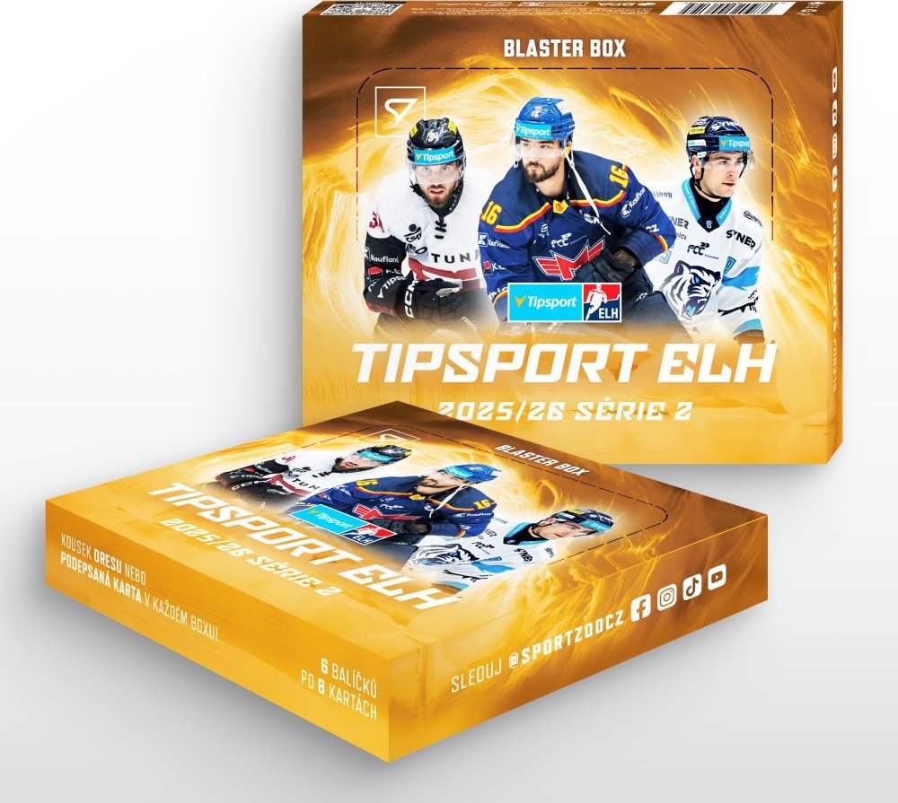 SportZoo Hokejové karty Česká Extraliga Ledního Hokeje 2025-26 Series 2 Blaster Box