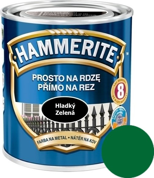 AkzoNobel Coatings CZ, a.s. Hammerite Přímo na rez hladký Barva: Zelený, Objem: 0,25l