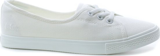Lee Cooper LCW-26-02-4044L full white, dámské plátěnky (Dámské plátěné baleríny Lee Cooper 4044L v bílé barvě)
