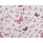 Bavlněná plenkovina motýli/pudrová…