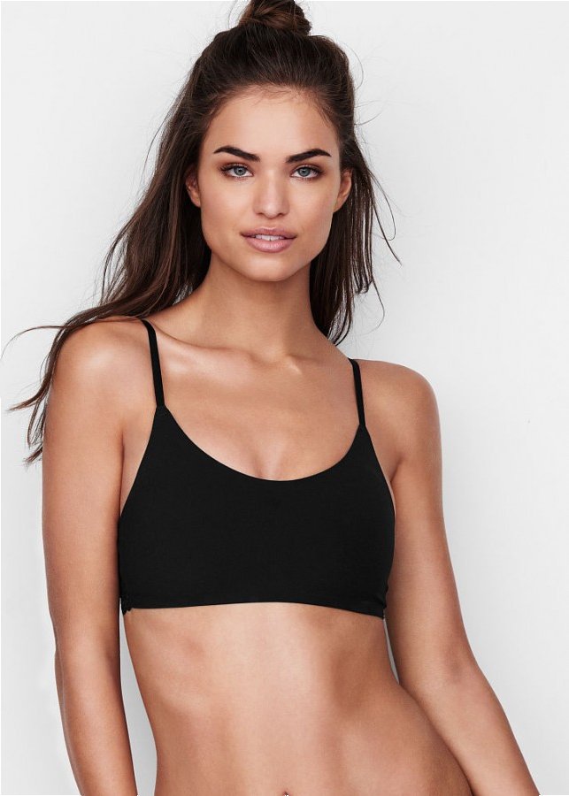 Victorias Secret bralette podprsenka bez kostic Scoopneck Bralette černá S