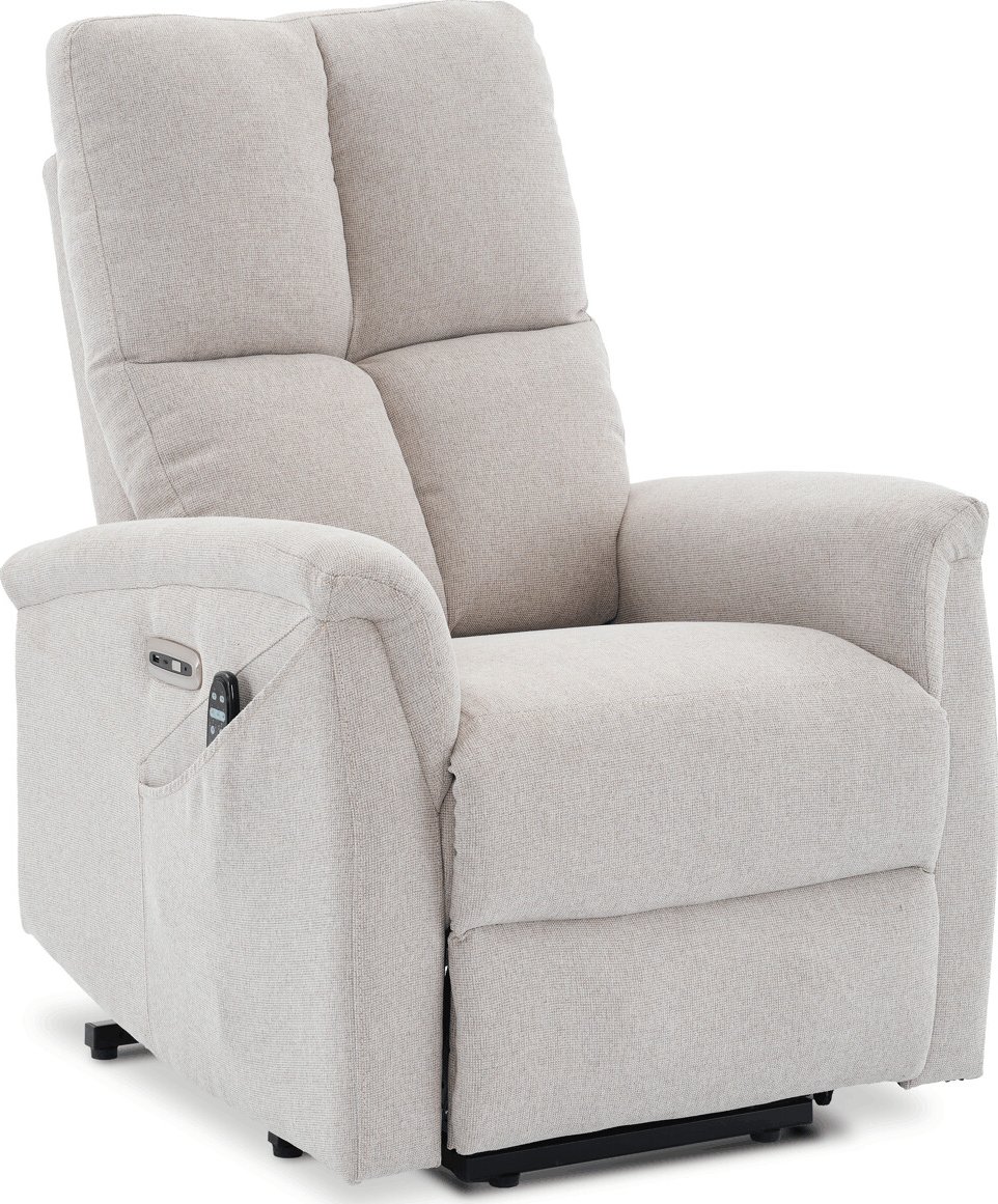 Polohovací křeslo, elektrické zabudované ovládání, béžová, látka, TV-929 CRM2 Barva: Béžová