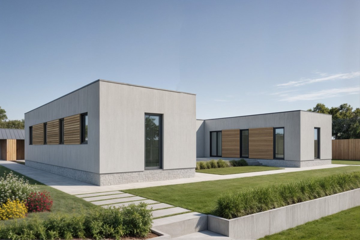 Modulový dům - Trio Beta 12×4+12×4+8×4 m (6+kk) 128m2