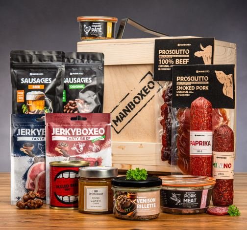 Dárková bedna pro muže s páčidlem pro masožravce XXL box | Manboxeo.cz | Originální dárky