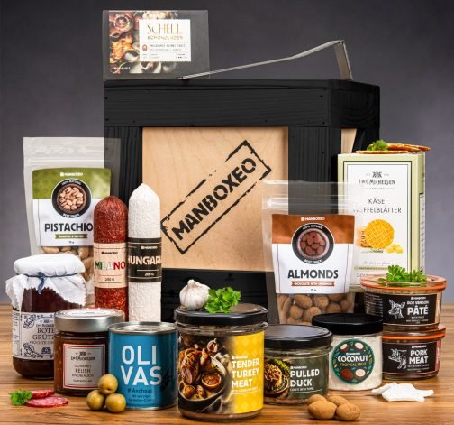 Dárková Bedna s páčidlem pro muže gurmána XXL box | Manboxeo.cz | Originální dárky