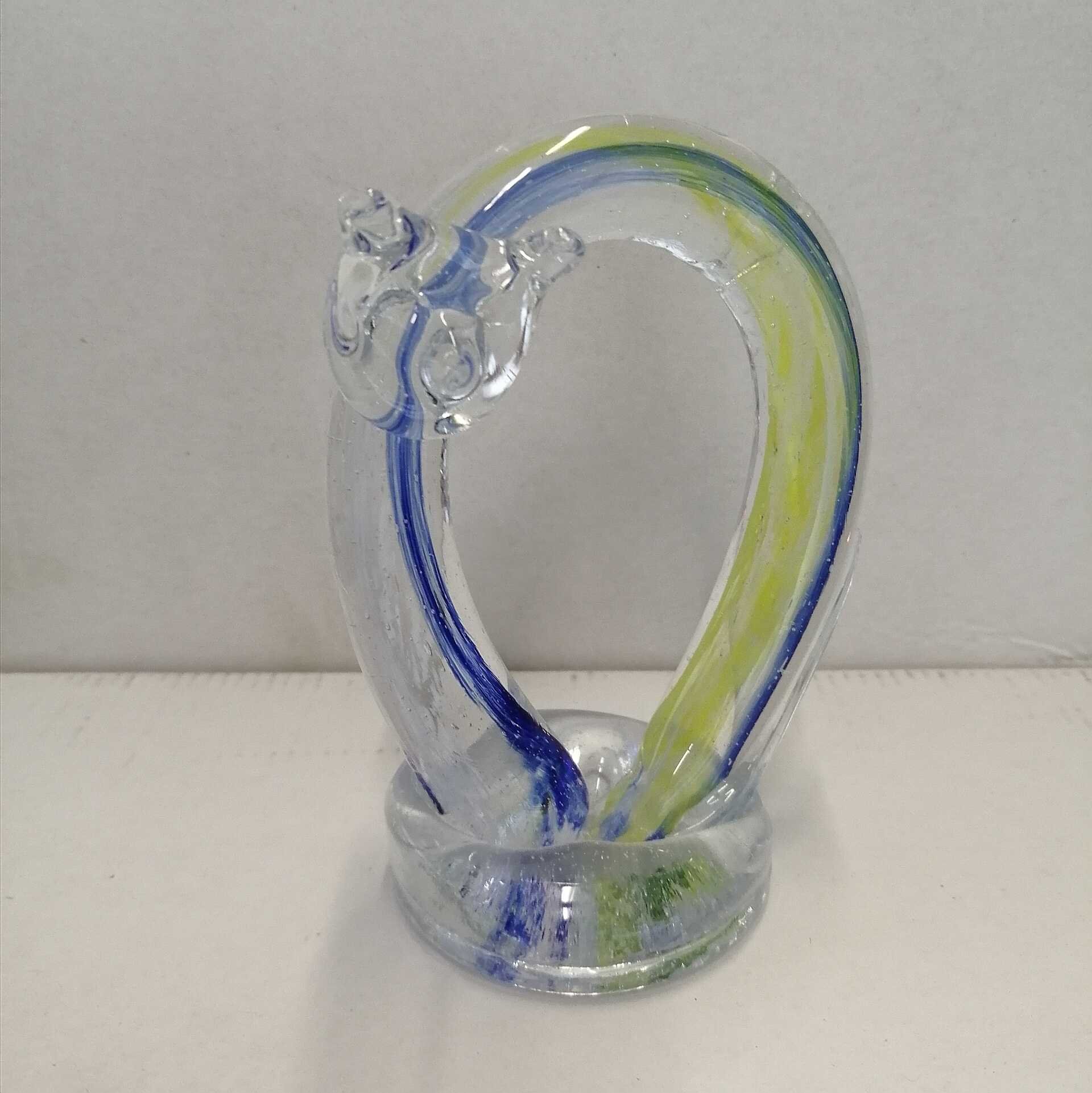 LsG-Crystal Skleněná figurka zvířátko kočka hutní sklo barevné H- 905 cca 90 x 78 mm 1 Ks.