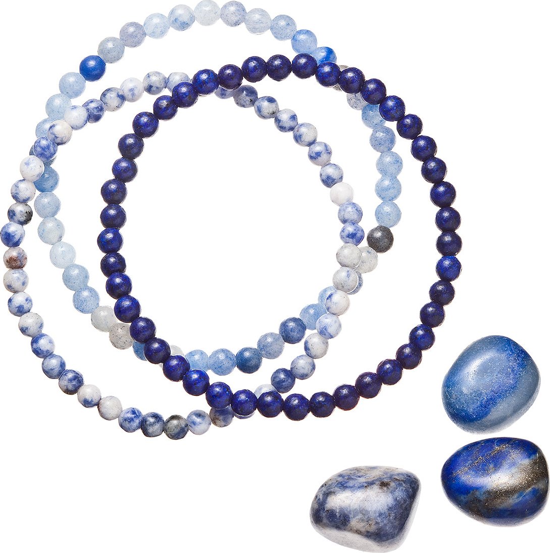 Evolution Group s.r.o. Náramky s minerálními kameny sodalit, avanturín a lapis lazuli 43043.3 modrý
