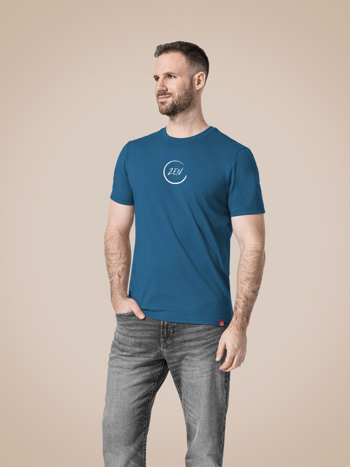 CityZen - AGEN Pánské tričko modrozelené ZEN 3XL